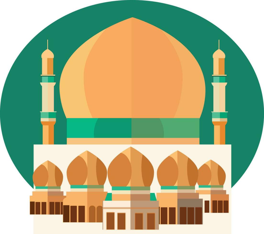 Ramadán kareem islámico mezquita vector