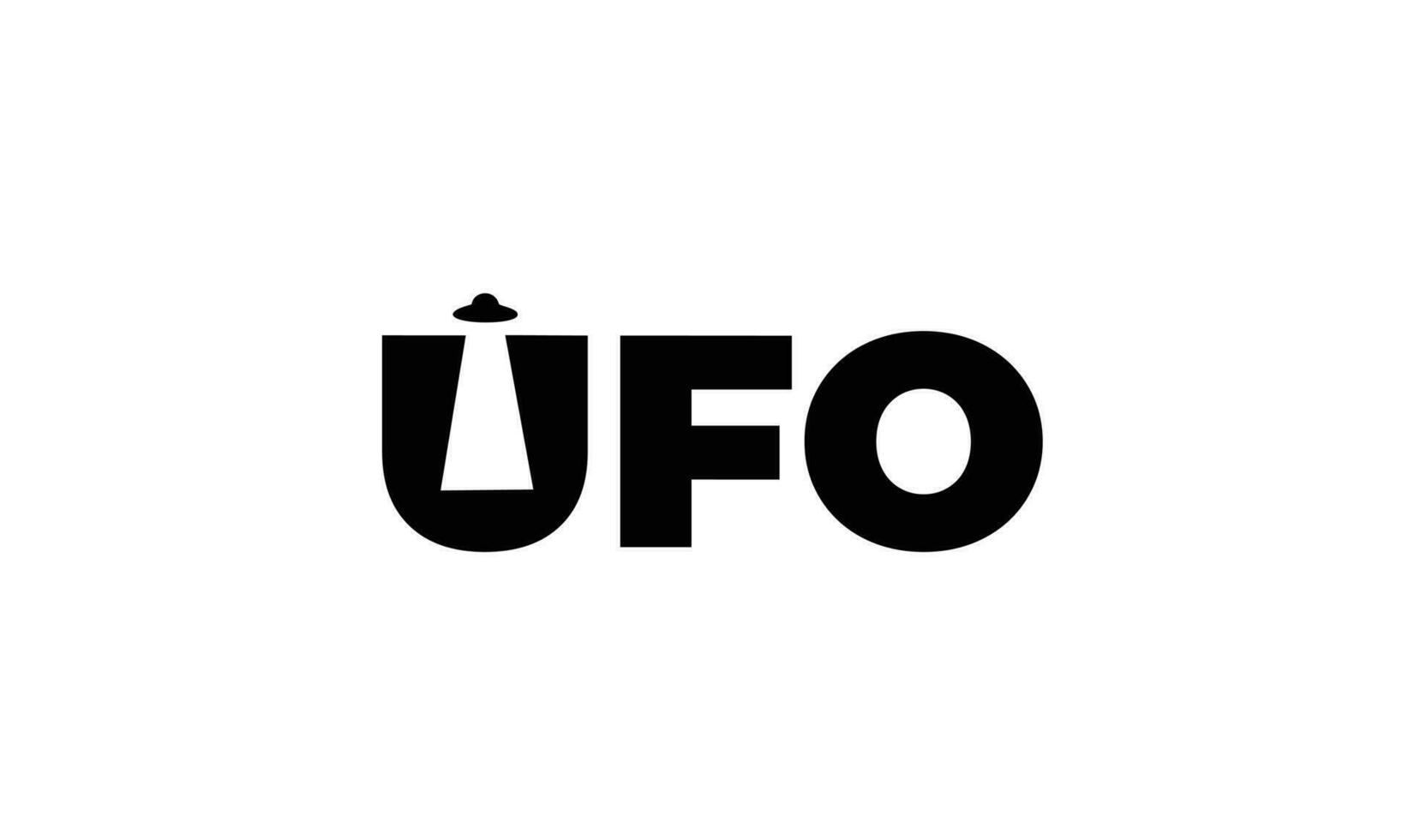 UFO spaceship logo design vector