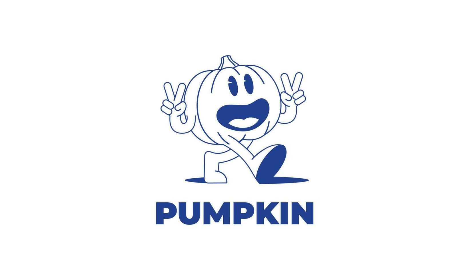 pumpkin mascot logo design vector