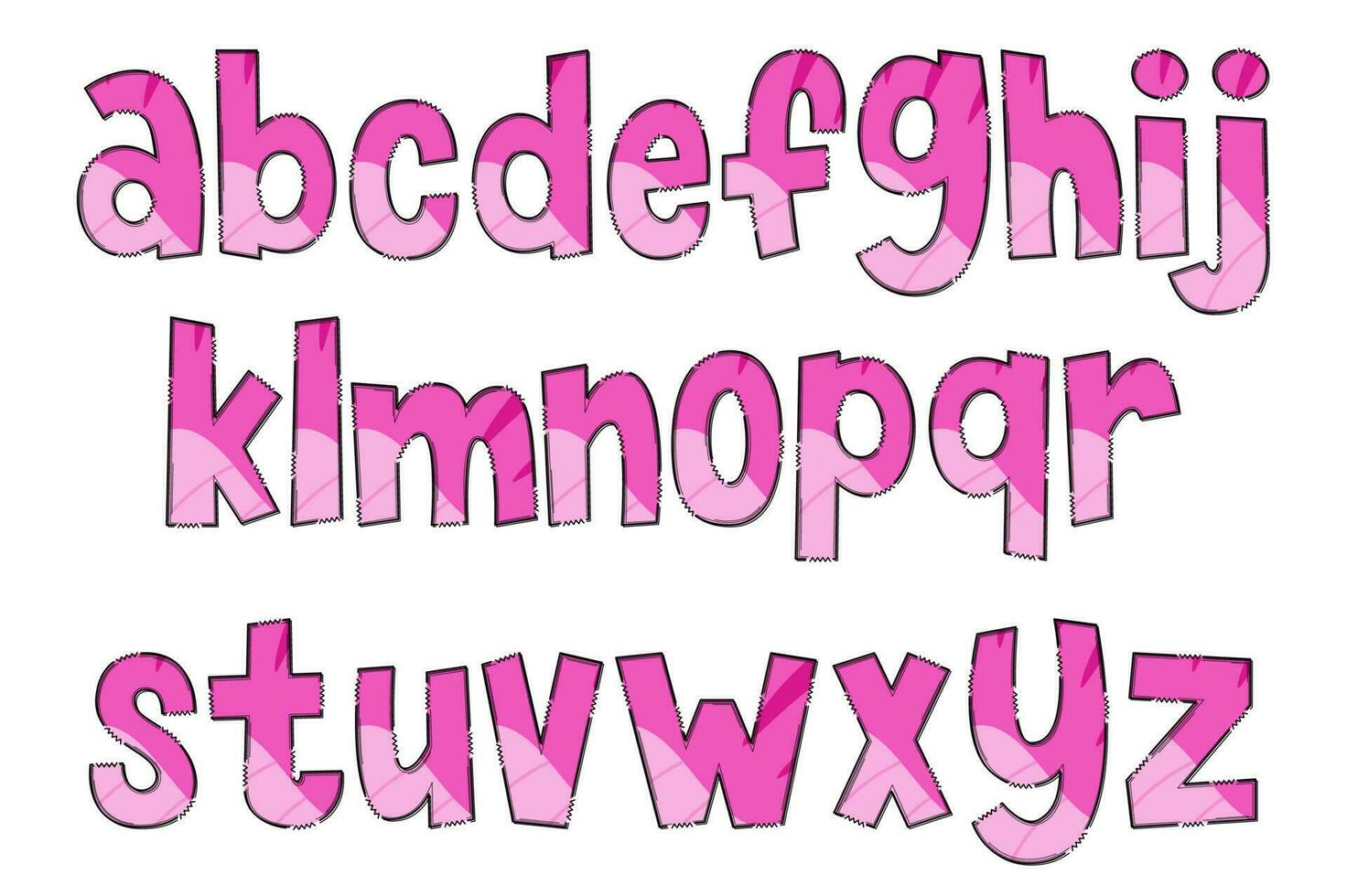 Handcrafted Dinosaur Skin Letters. Color Creative Art Typographic Design vector