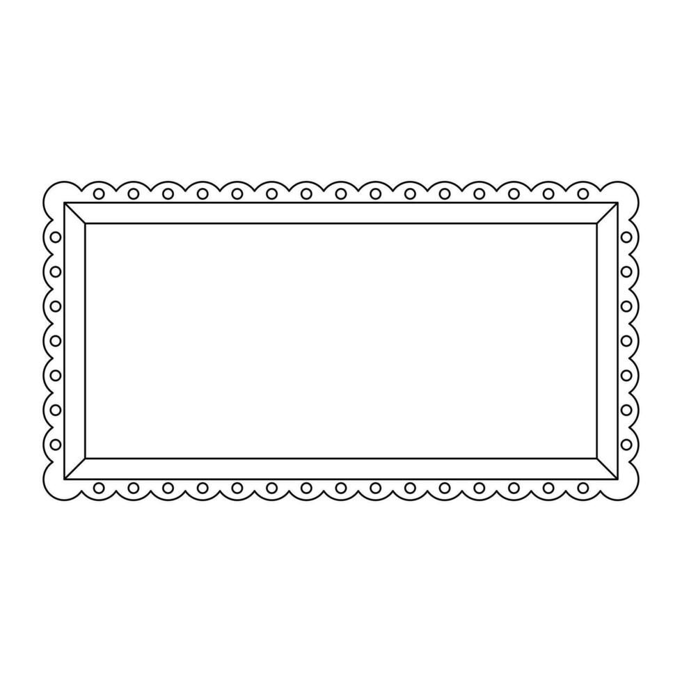 Vector frame, decor, isolated on white