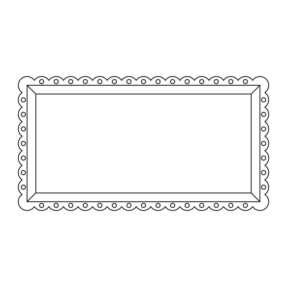 Vector frame, decor, isolated on white