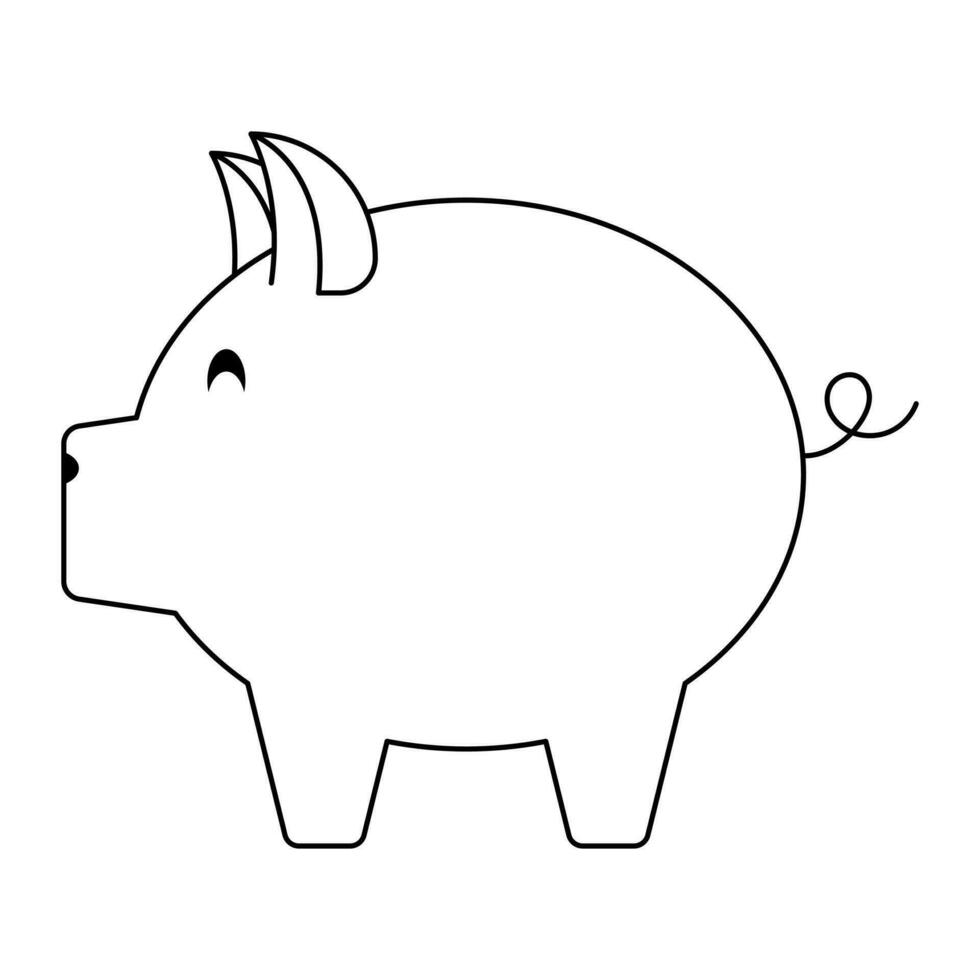 Piggy bank, piggy bank icon. Vector illustration