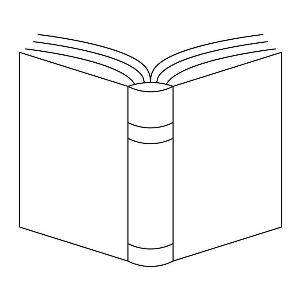 abierto libro icono, vector ilustración