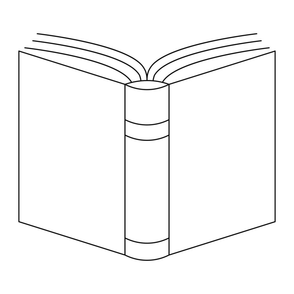 Open book icon, vector illustration