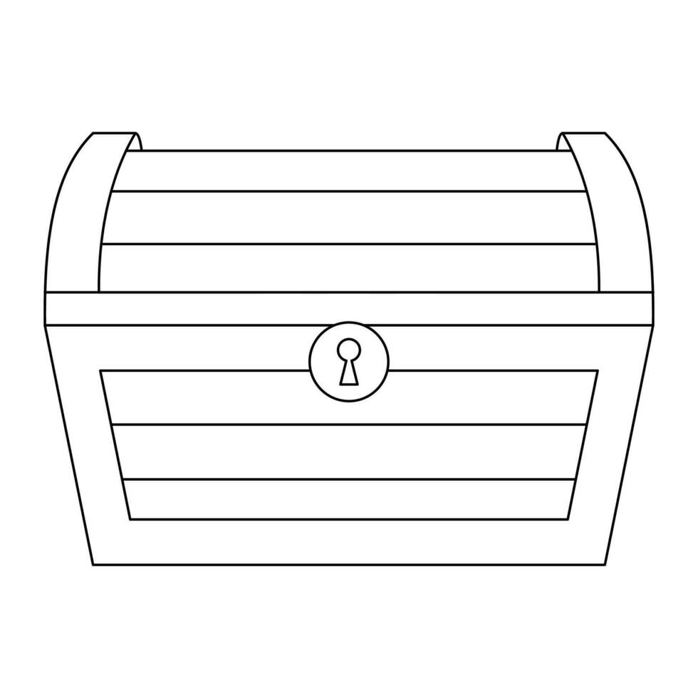 Chest icon, treasure. Vector illustration