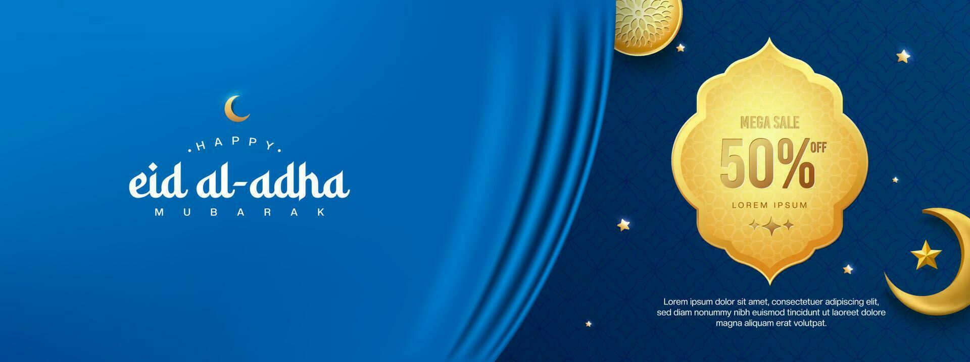 Islamic realistic holiday banner, suitable for Ramadan, Eid Fitri, Eid Adha and Maulid. vector