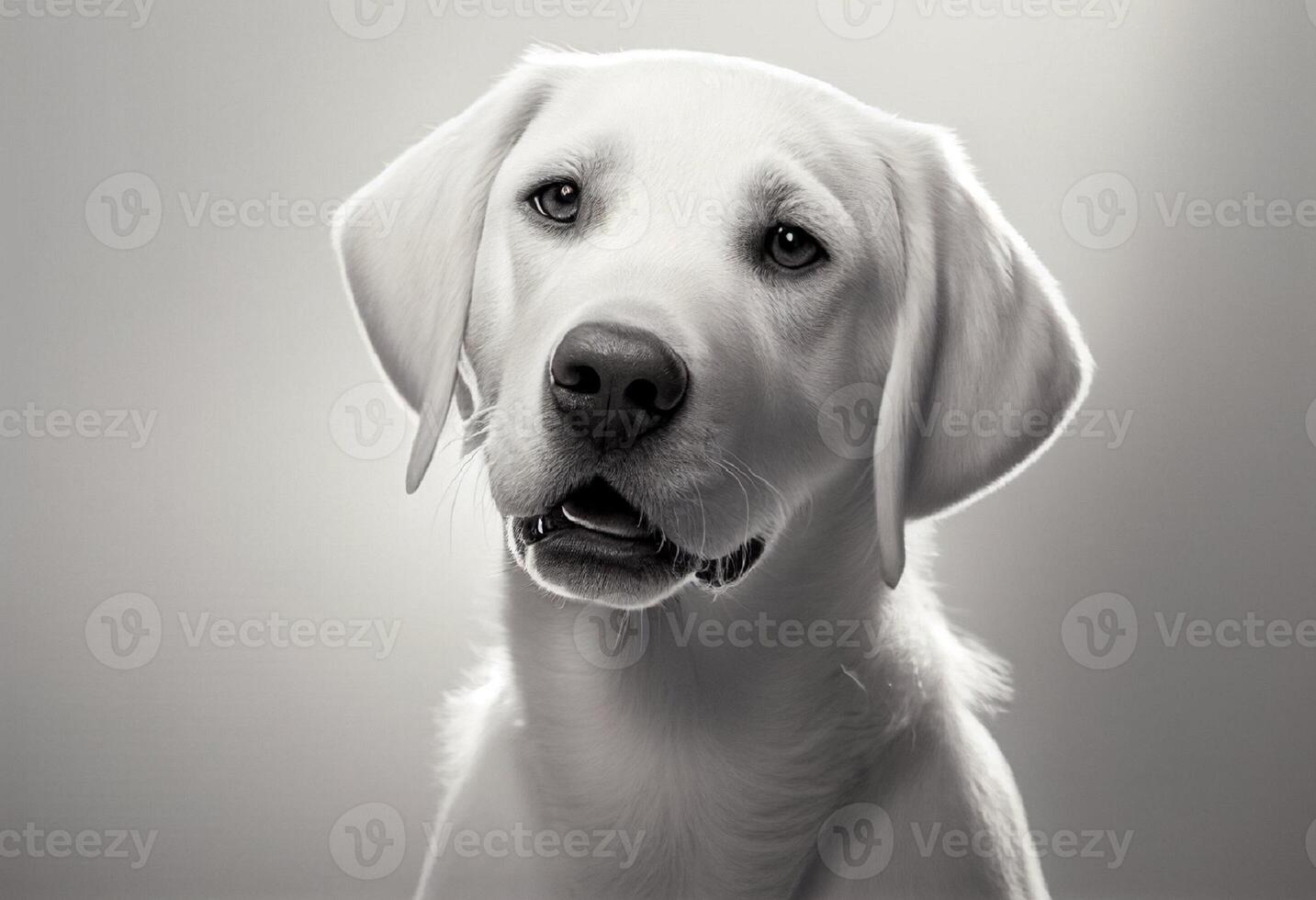 Close up portrait of labrador retriever created by photo