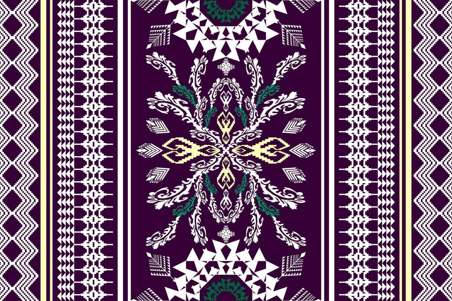 Ethnic Figure aztec embroidery style. Geometric ikat oriental traditional art pattern.Design for ethnic background,wallpaper,fashion,clothing,wrapping,fabric,element,sarong,graphic,vector illustration vector