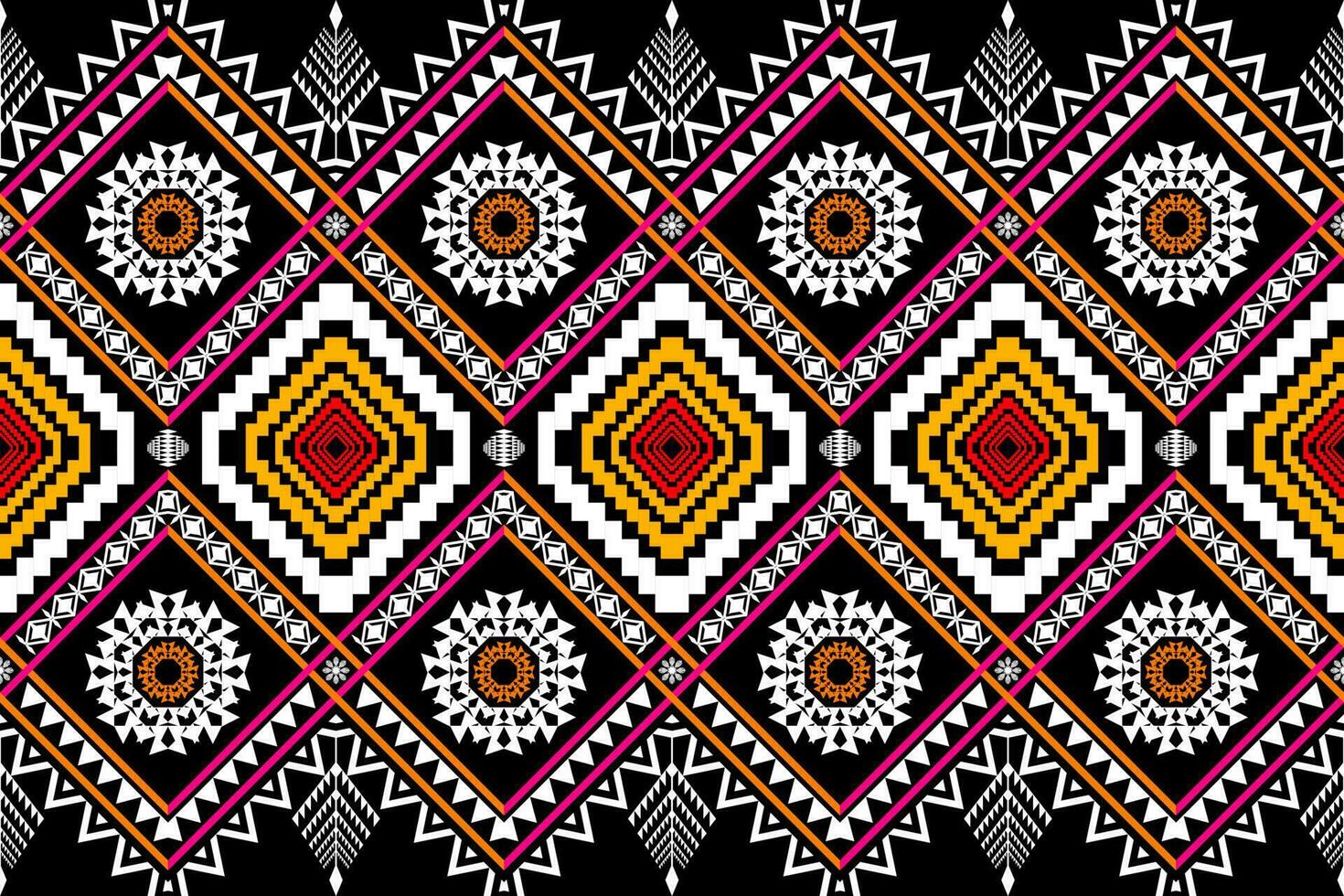 Ethnic Figure aztec embroidery style. Geometric ikat oriental traditional art pattern.Design for ethnic background,wallpaper,fashion,clothing,wrapping,fabric,element,sarong,graphic,vector illustration vector