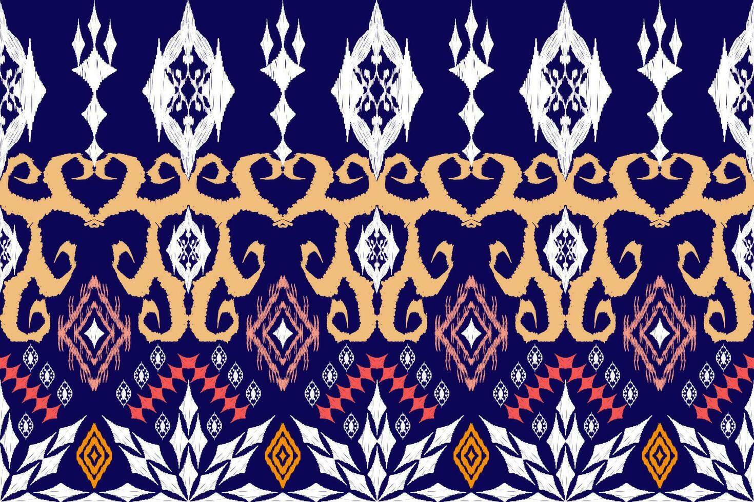 Ethnic Figure aztec embroidery style. Geometric ikat oriental traditional art pattern.Design for ethnic background,wallpaper,fashion,clothing,wrapping,fabric,element,sarong,graphic,vector illustration vector