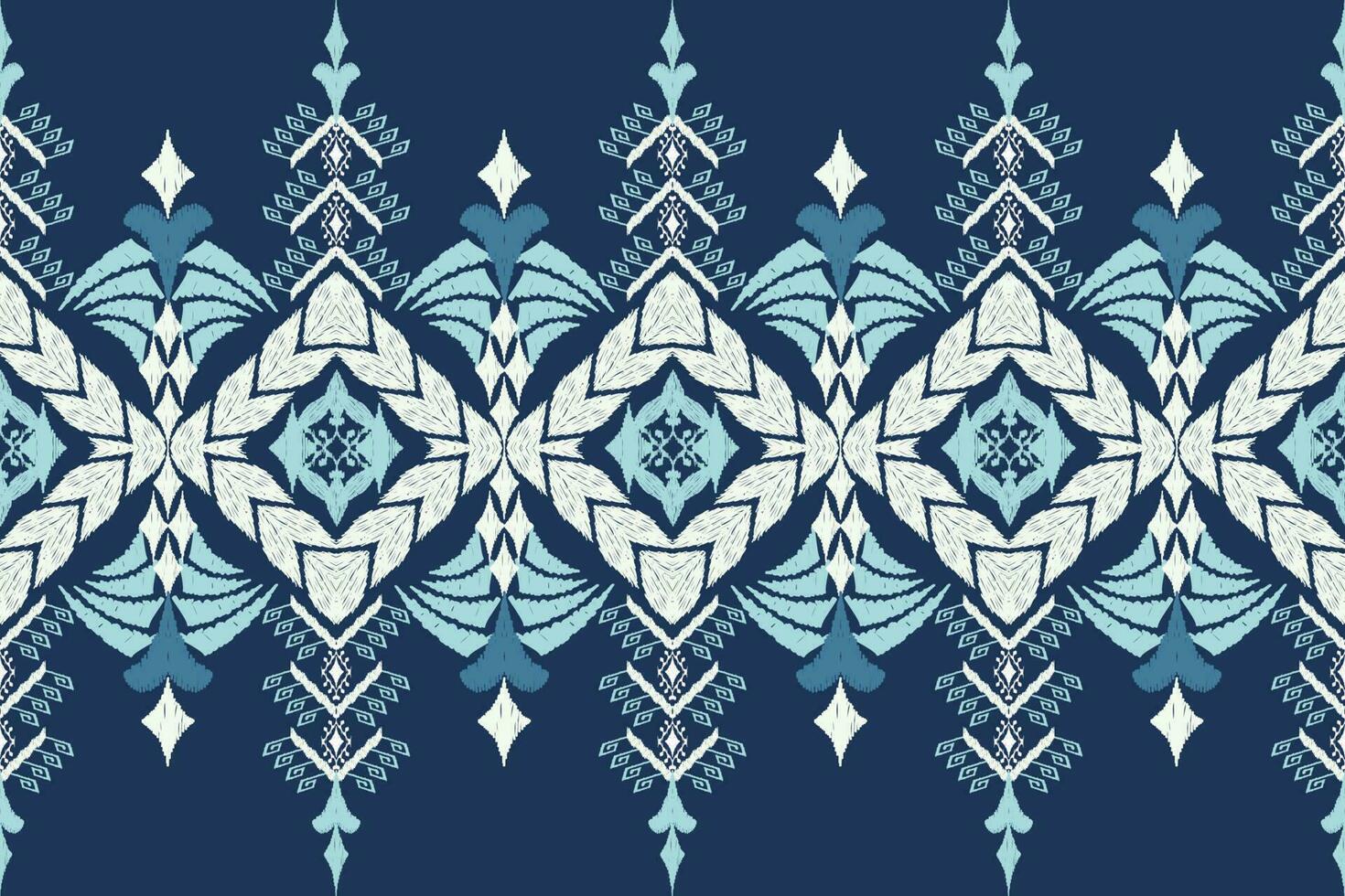 Ethnic Figure aztec embroidery style. Geometric ikat oriental traditional art pattern.Design for ethnic background,wallpaper,fashion,clothing,wrapping,fabric,element,sarong,graphic,vector illustration vector