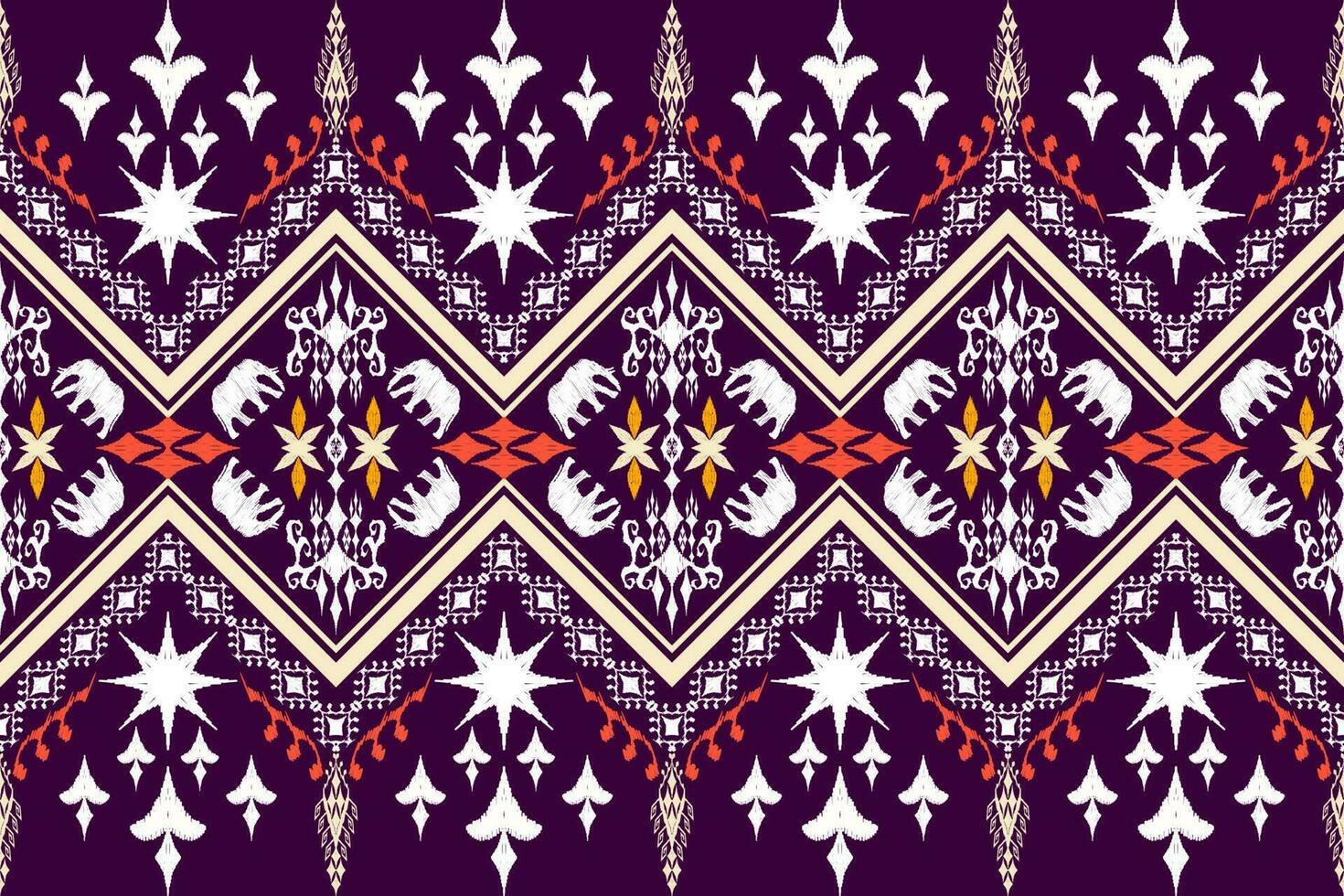 Ethnic Figure aztec embroidery style. Geometric ikat oriental traditional art pattern.Design for ethnic background,wallpaper,fashion,clothing,wrapping,fabric,element,sarong,graphic,vector illustration vector