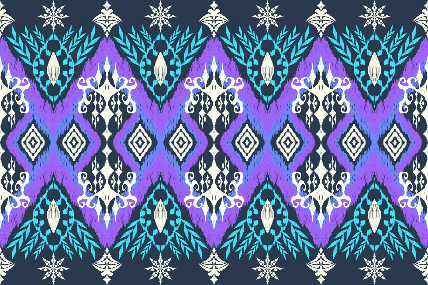 Ethnic Figure aztec embroidery style. Geometric ikat oriental traditional art pattern.Design for ethnic background,wallpaper,fashion,clothing,wrapping,fabric,element,sarong,graphic,vector illustration vector