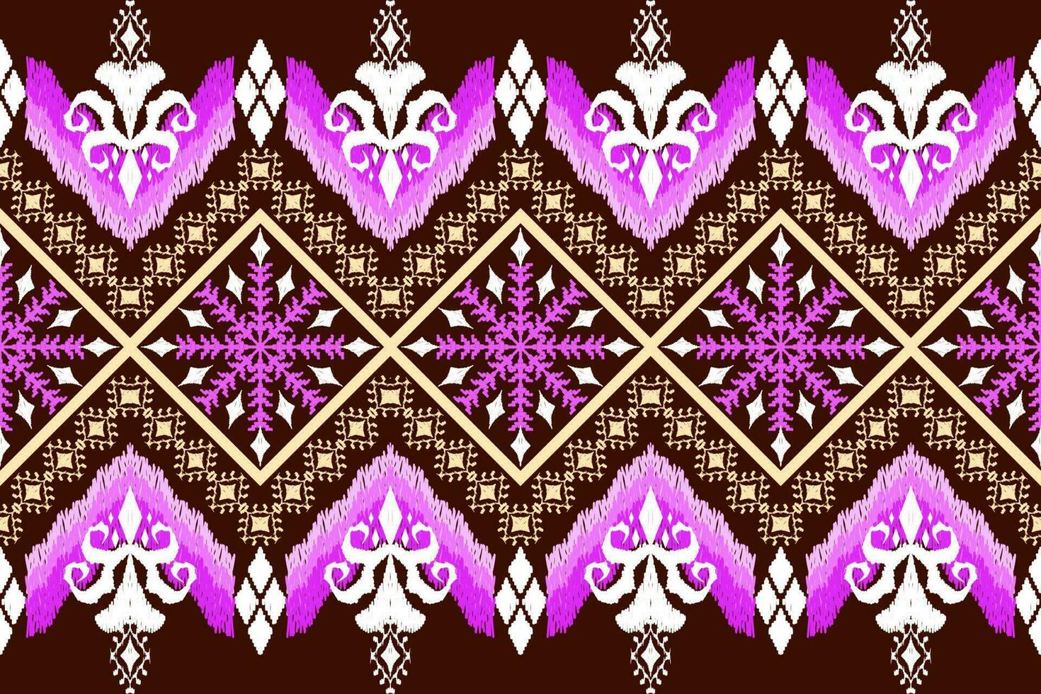 Ethnic Figure aztec embroidery style. Geometric ikat oriental traditional art pattern.Design for ethnic background,wallpaper,fashion,clothing,wrapping,fabric,element,sarong,graphic,vector illustration vector