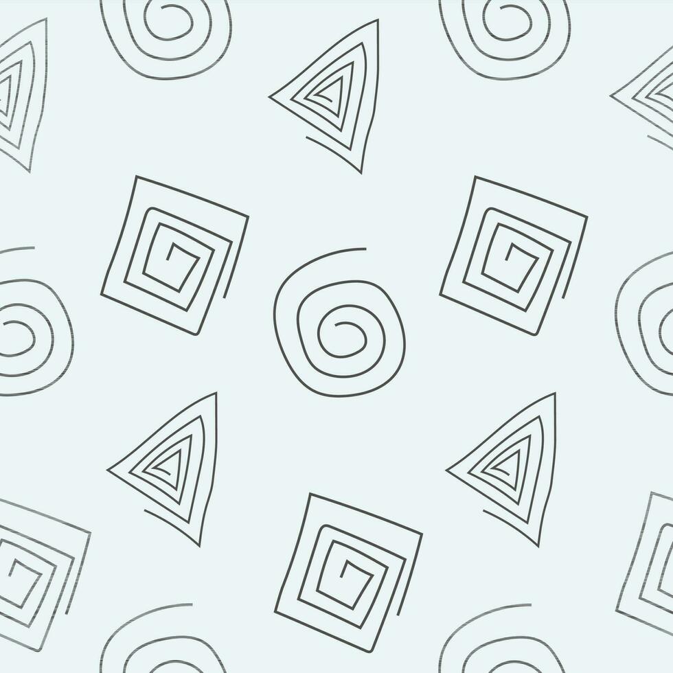 Seamless pattern with hand drawing outline shape elements vector