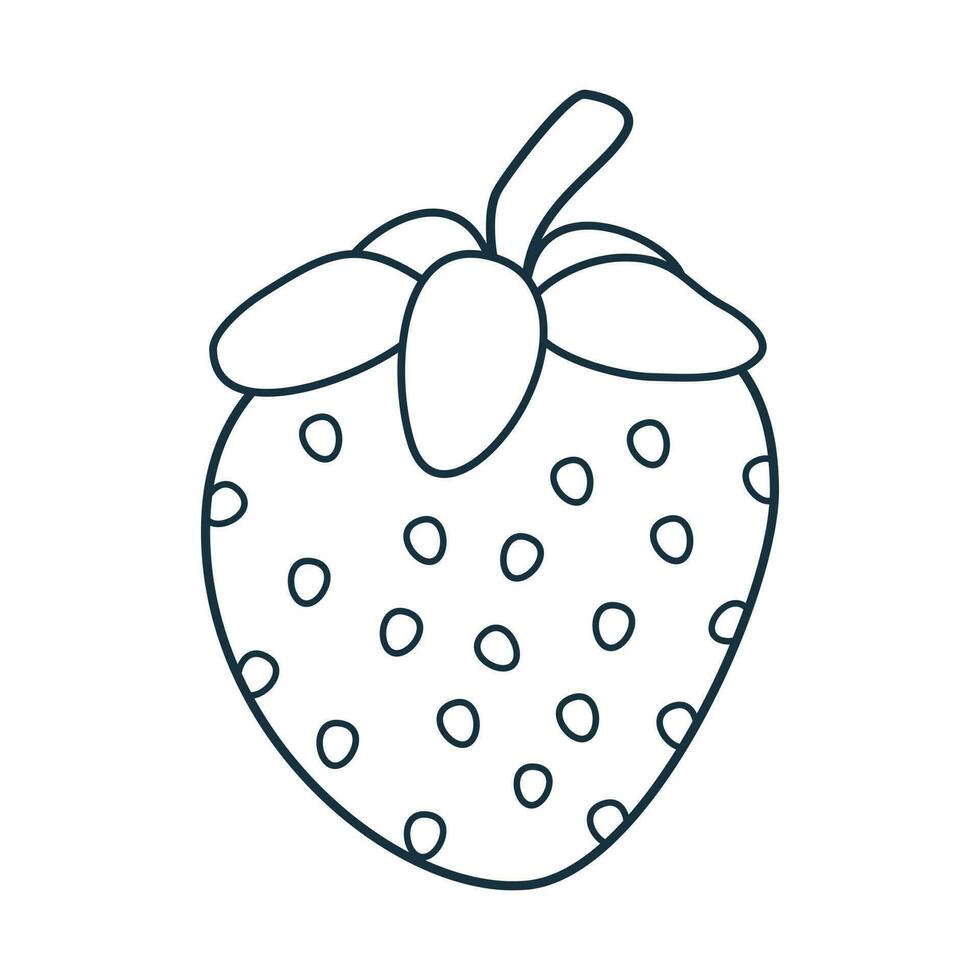 Strawberry hand drawn outline doodle icon vector