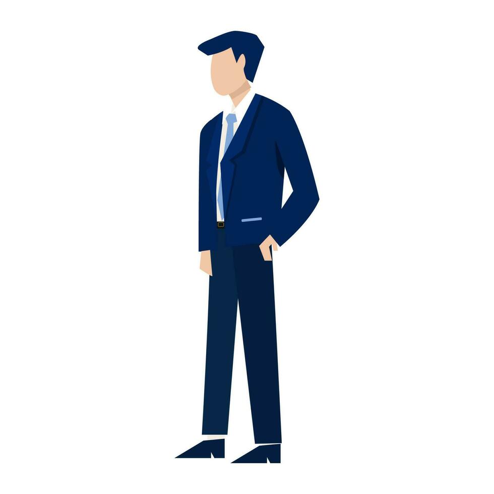 businessman avatar character icon vector illustration graphic flat style design for business concept