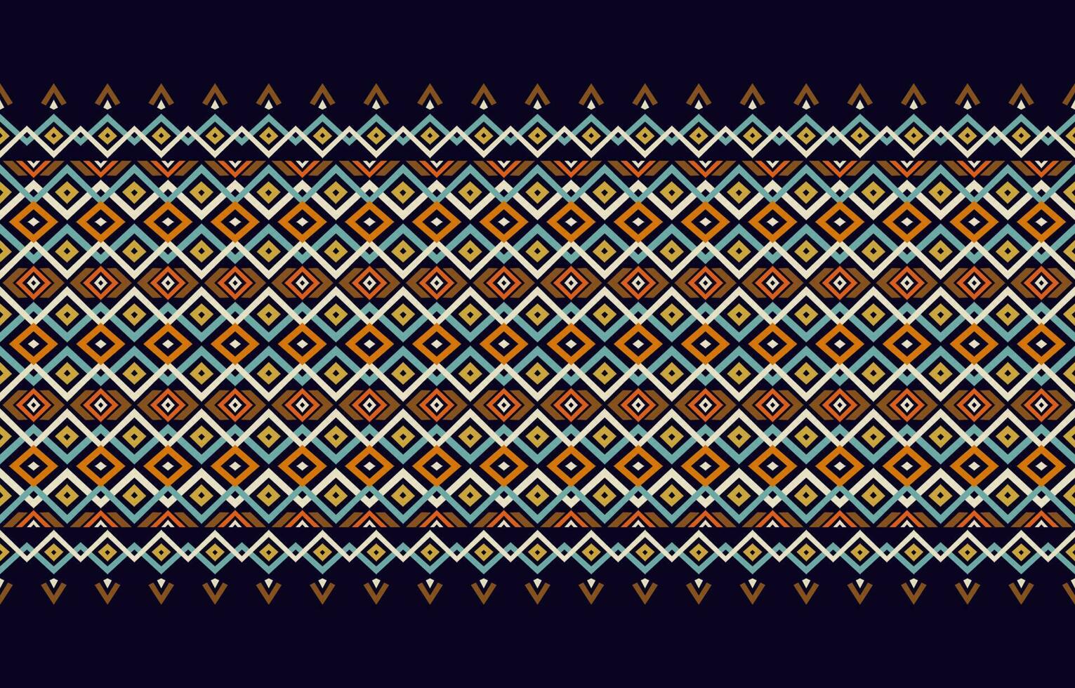 Ethnic abstract ikat art. Seamless pattern in tribal, folk embroidery, and Mexican style. Aztec geometric art ornament print. Design for carpet, wallpaper, clothing, wrapping, fabric, cover, textile. vector