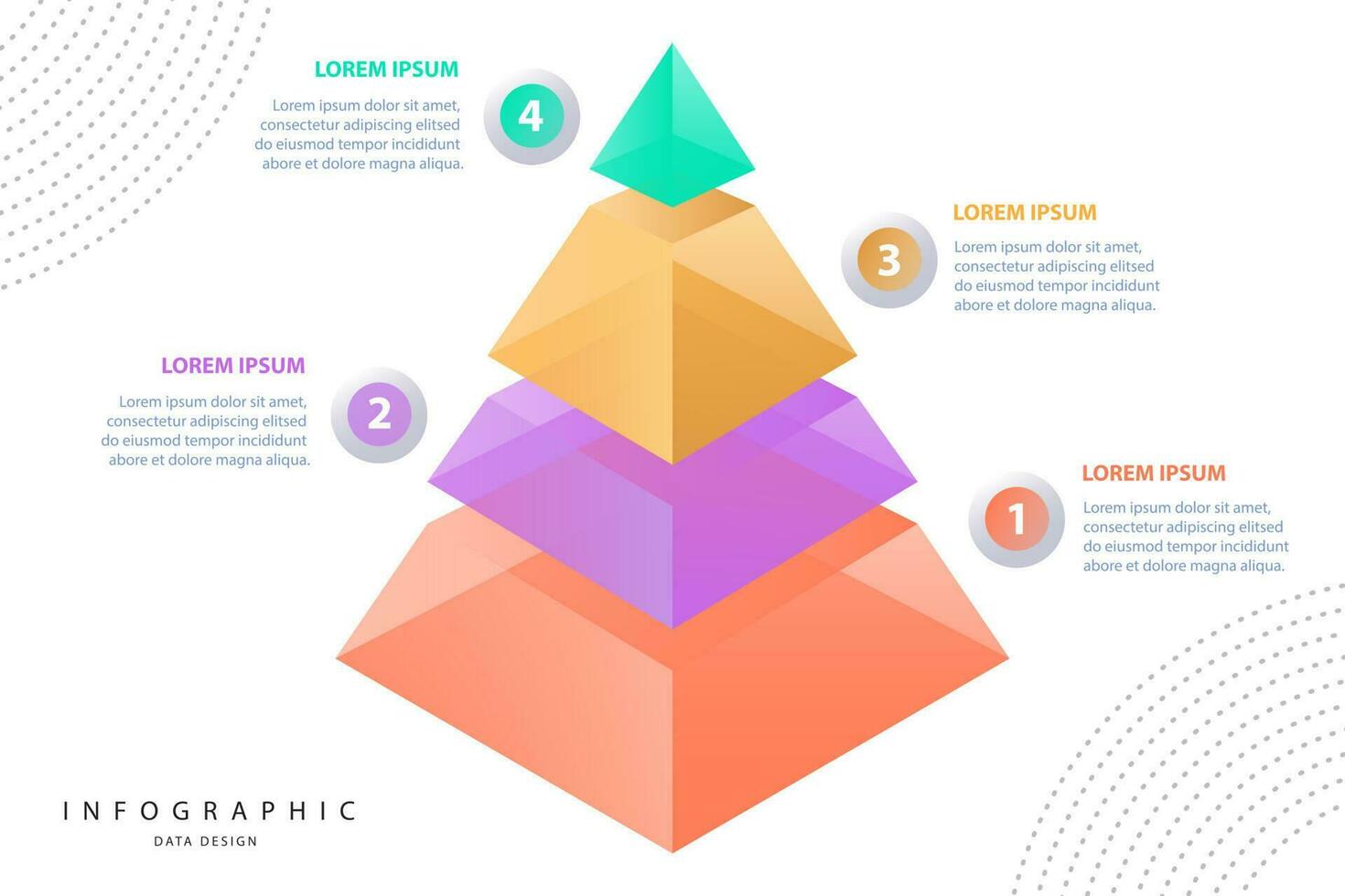 Infographic elements data visualization vector design template. parts or processes. workflow layout, diagram. Business concept presentation, glowing gradient 3d chart, graph, illustration.