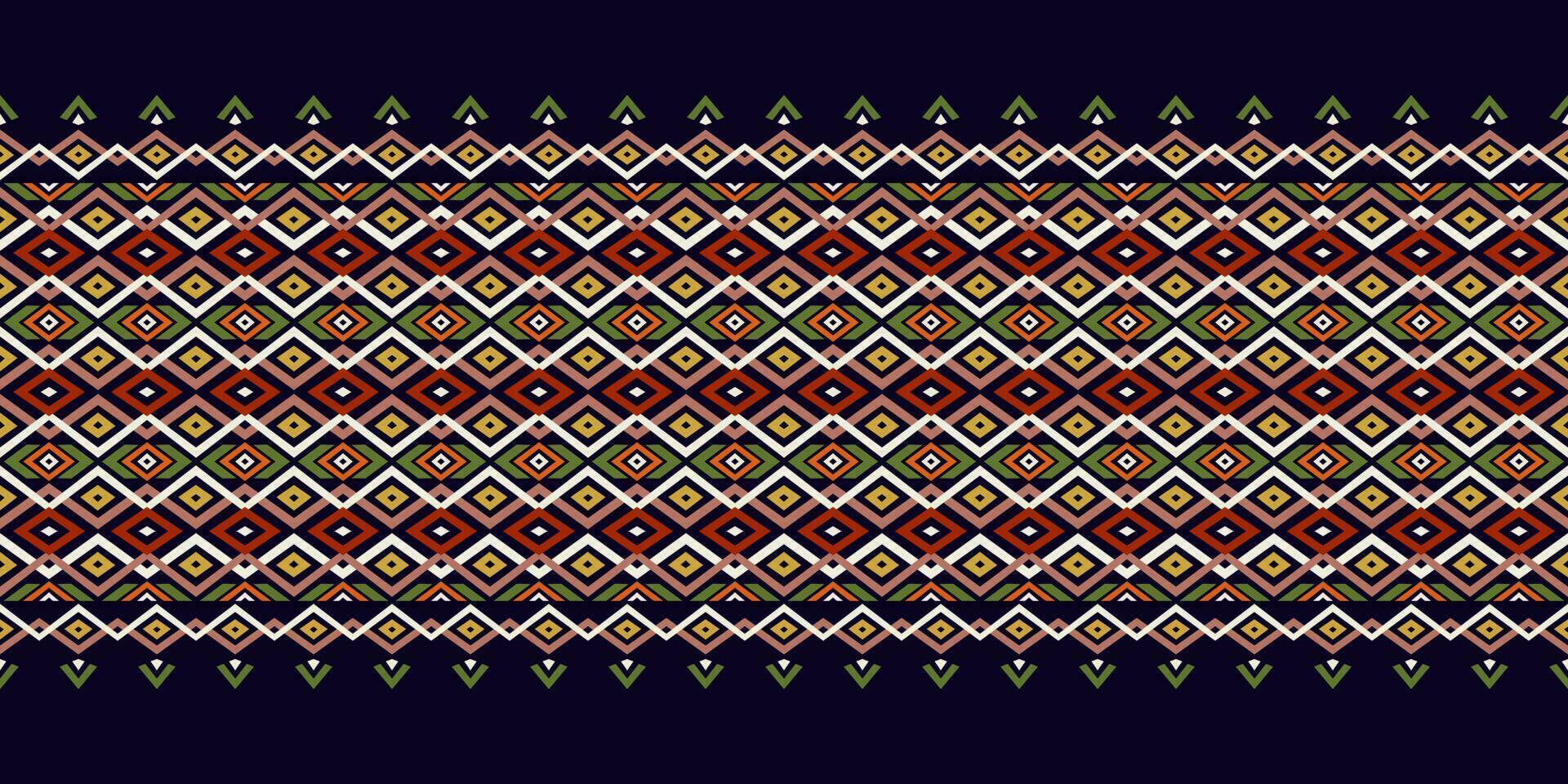 Ethnic abstract ikat art. Seamless pattern in tribal, folk embroidery, and Mexican style. Aztec geometric art ornament print. Design for carpet, wallpaper, clothing, wrapping, fabric, cover, textile. vector