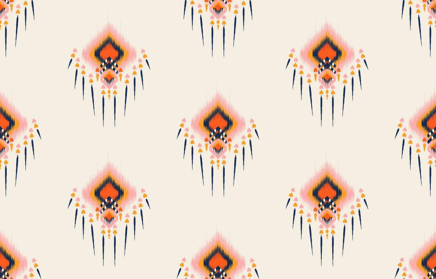 Ethnic abstract ikat art. Seamless pattern in tribal, folk embroidery, and Mexican style. Aztec geometric art ornament print. Design for carpet, wallpaper, clothing, wrapping, fabric, cover, textile. vector
