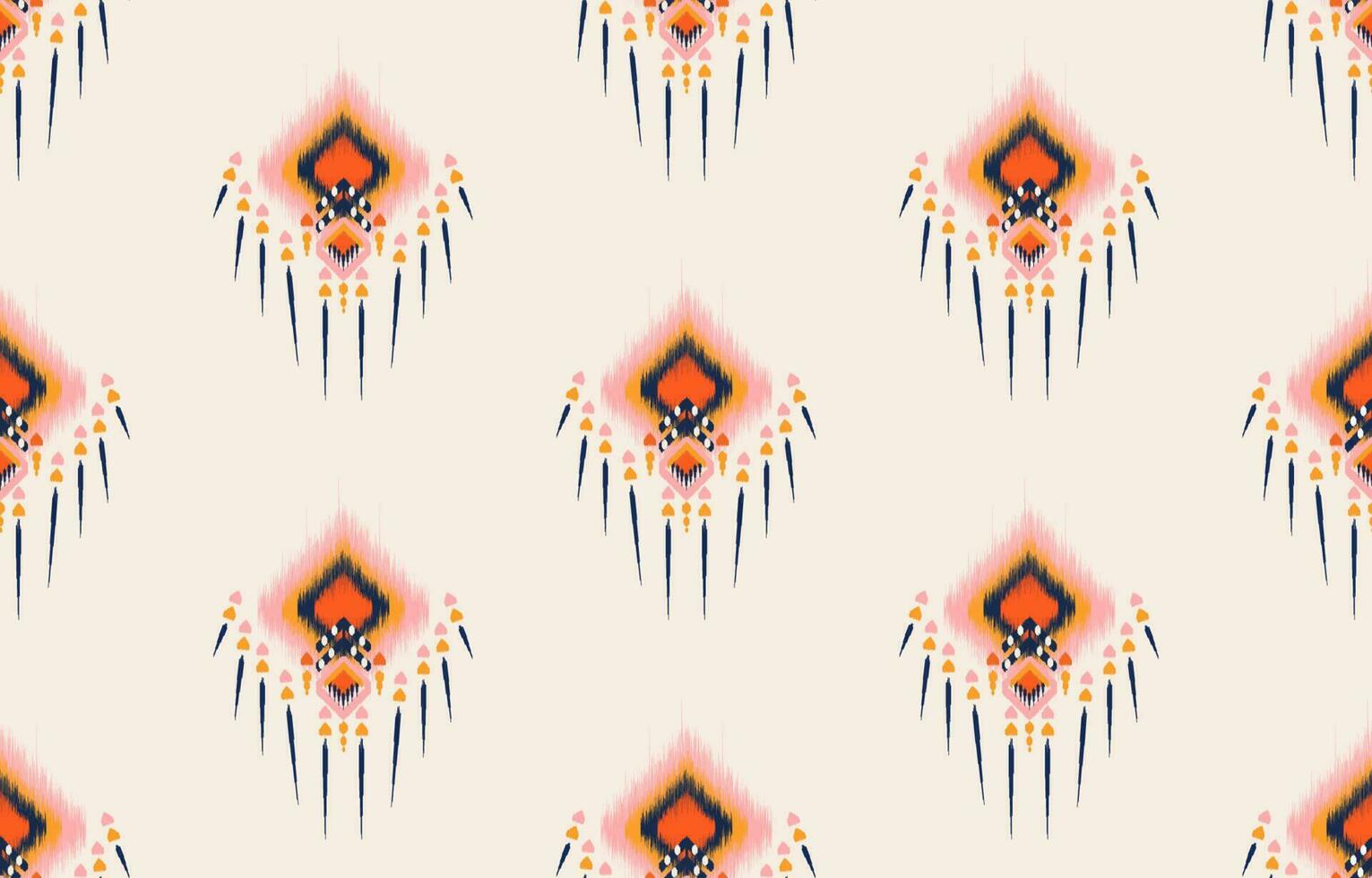 étnico resumen ikat Arte. sin costura modelo en tribal, gente bordado, y mexicano estilo. azteca geométrico Arte ornamento impresión. diseño para alfombra, fondo de pantalla, ropa, envase, tela, cubrir, textil. vector