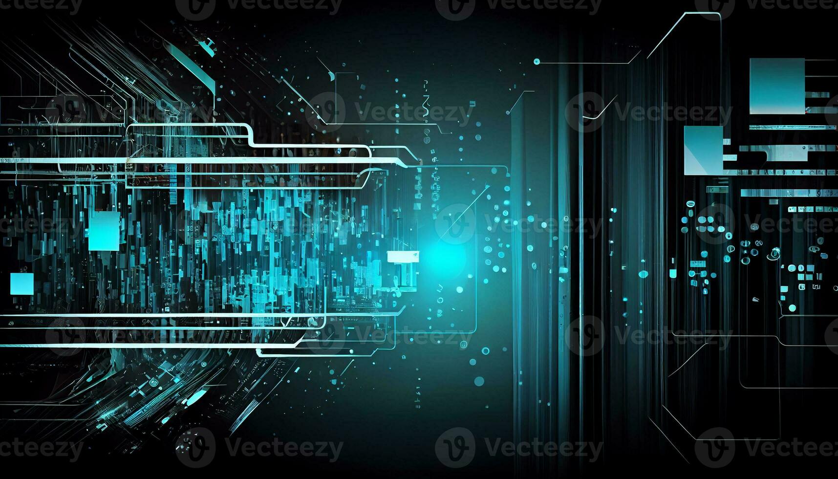 Abstract Business Technology Background. Generate Ai. photo