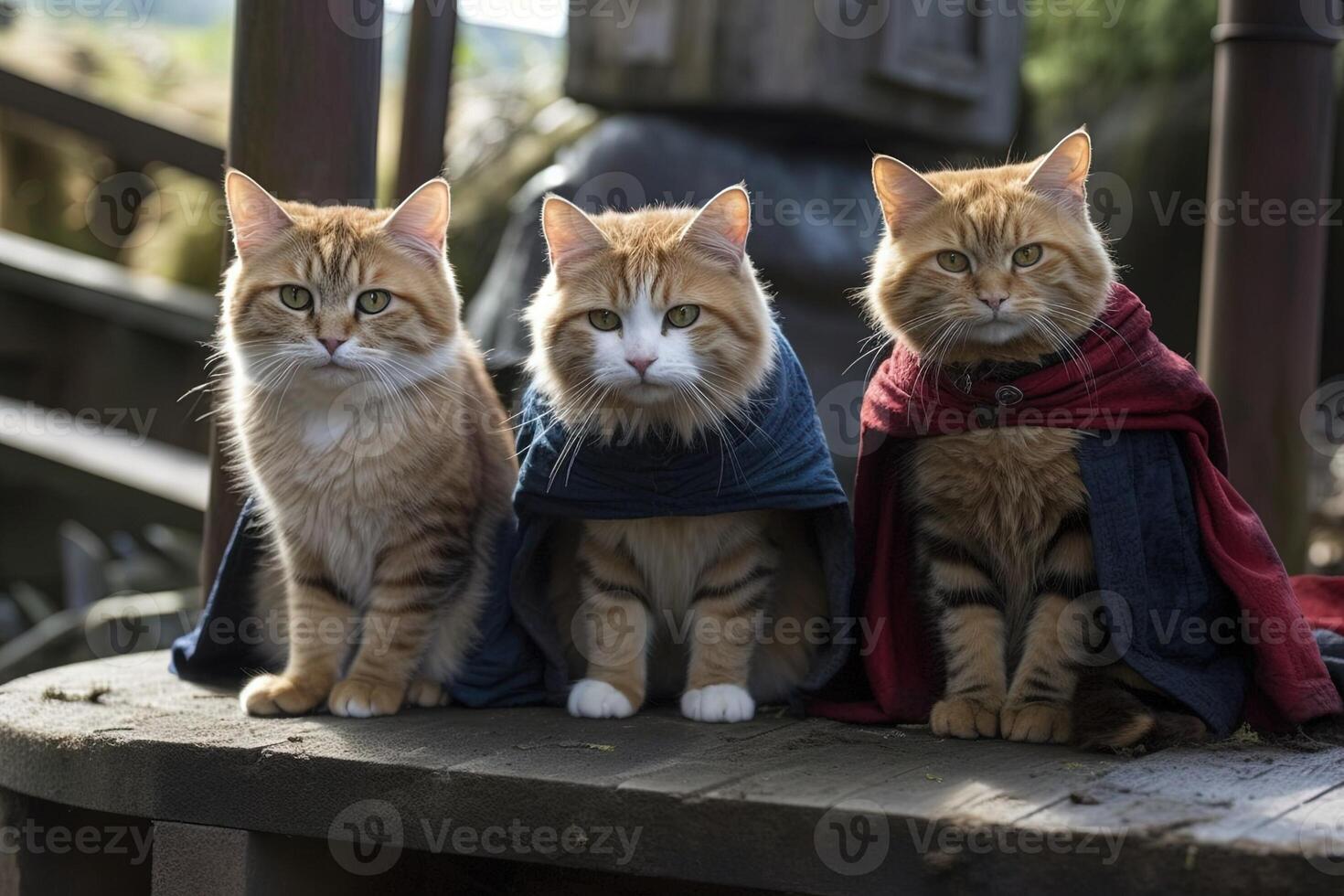 cats visiting earth from alternate reality other dimension illustration photo