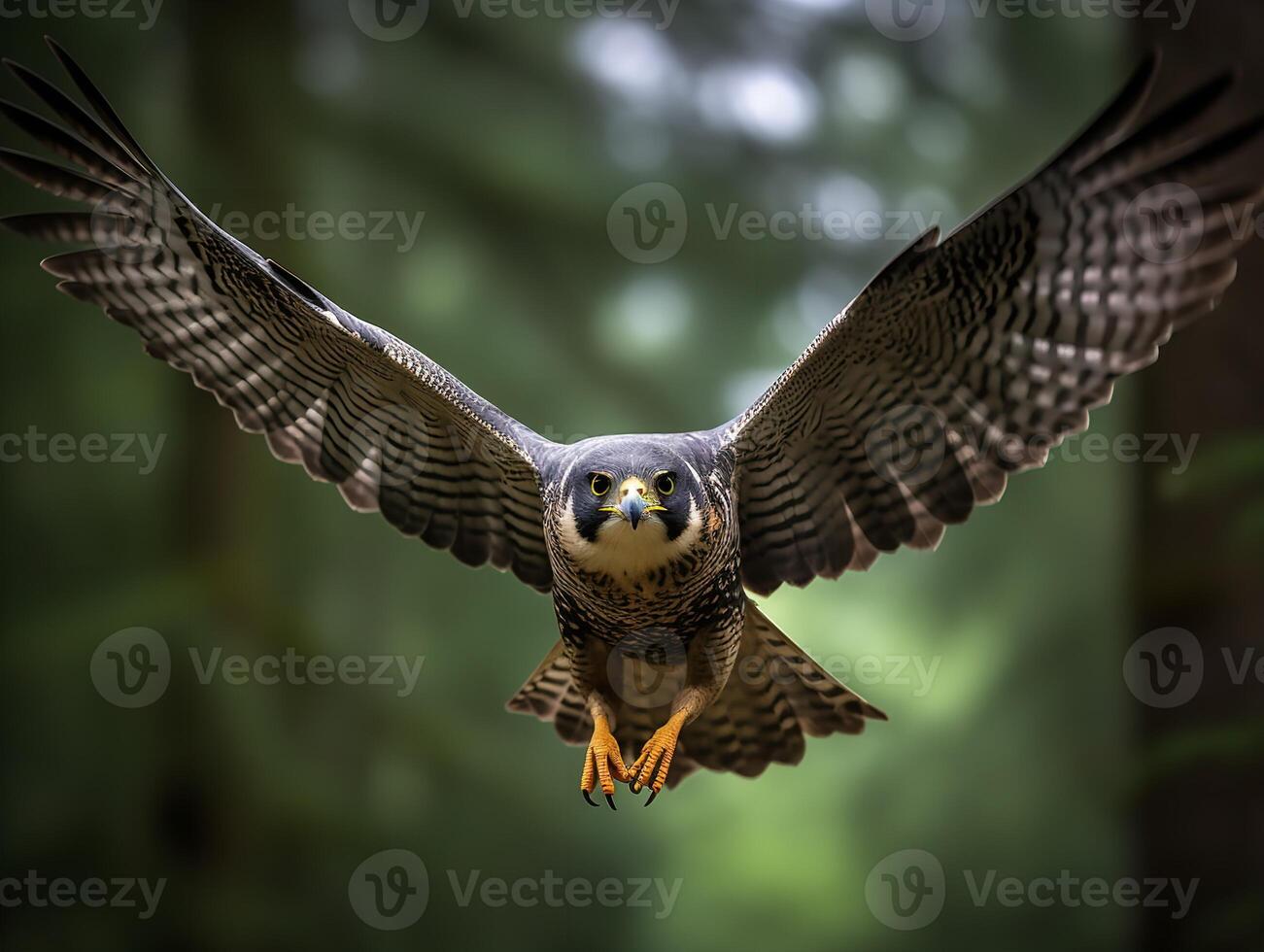 The Peregrine Falcons Dive Speed and Precision in Motion photo