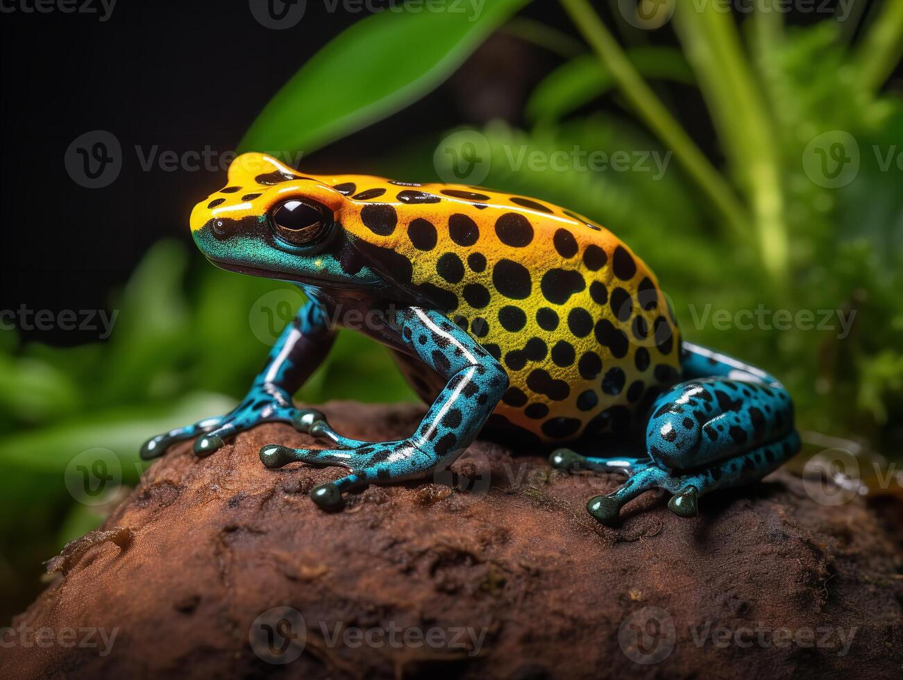 Poison Dart Frogs In The  Rainforest