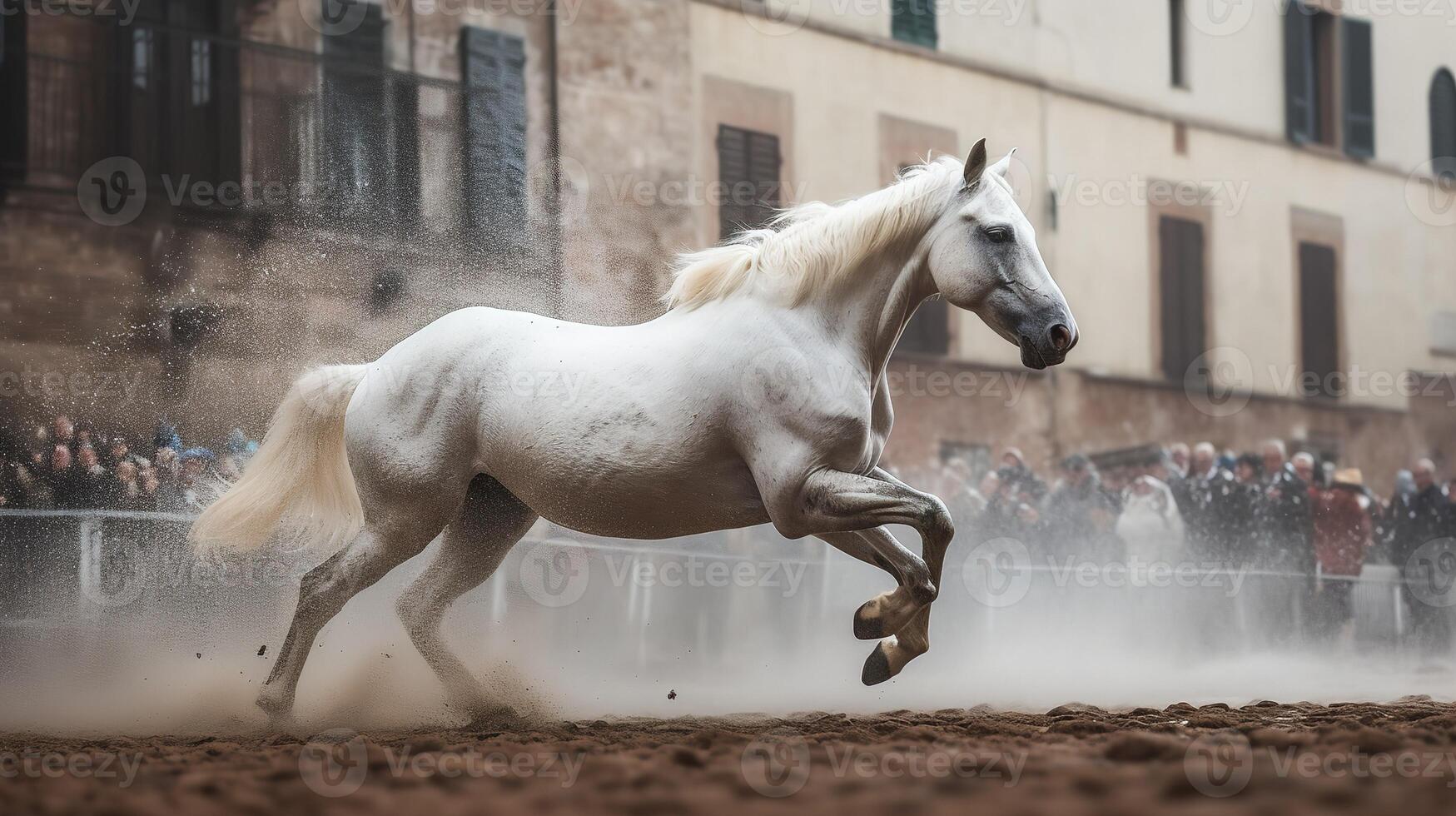 Magical Snowy Scene at the Palio di Siena photo