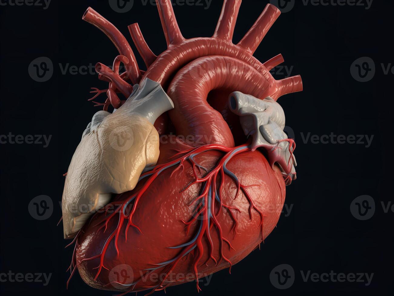 Detailed Representation of Human Heart in Natural Colors photo