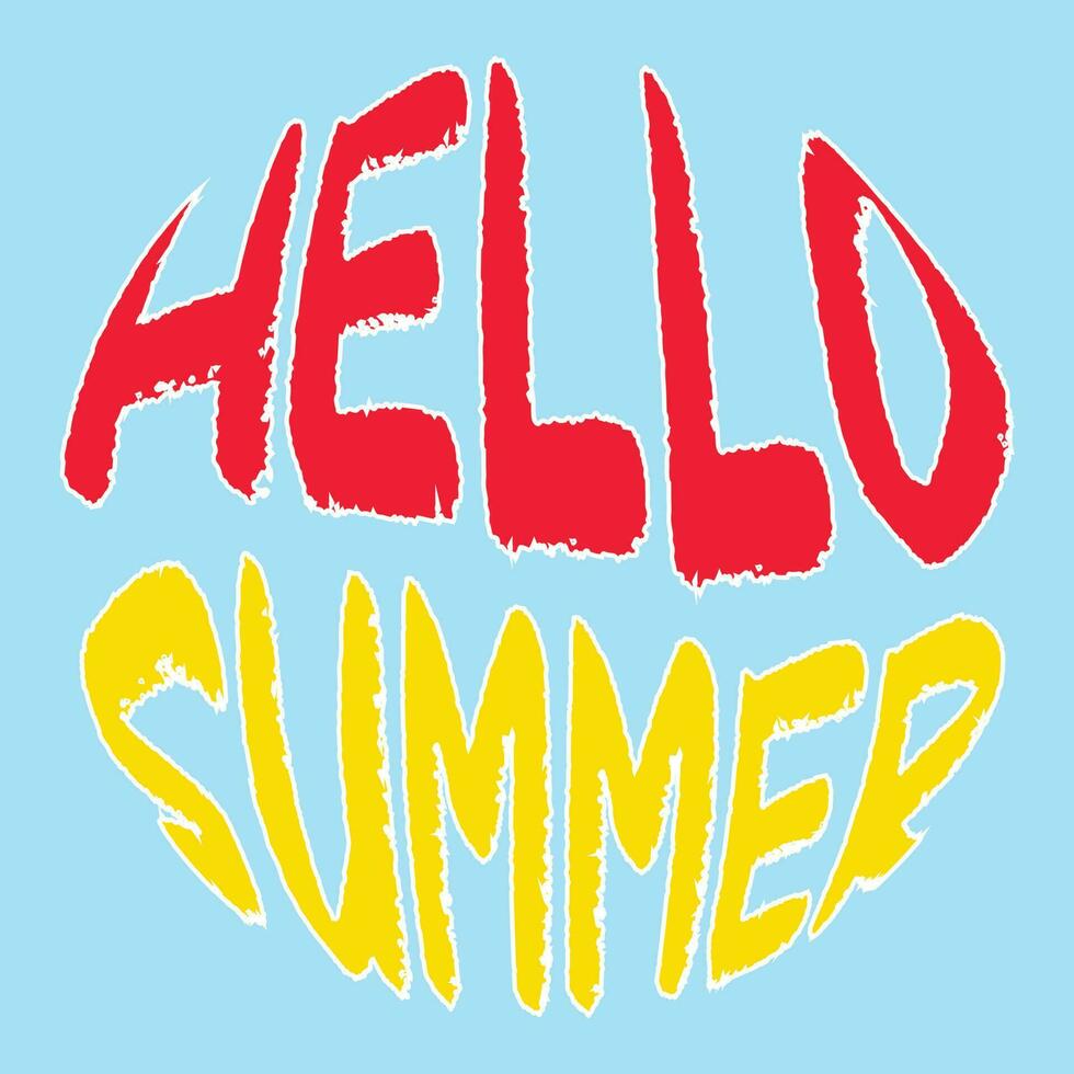 Hello Summer Graphic vector
