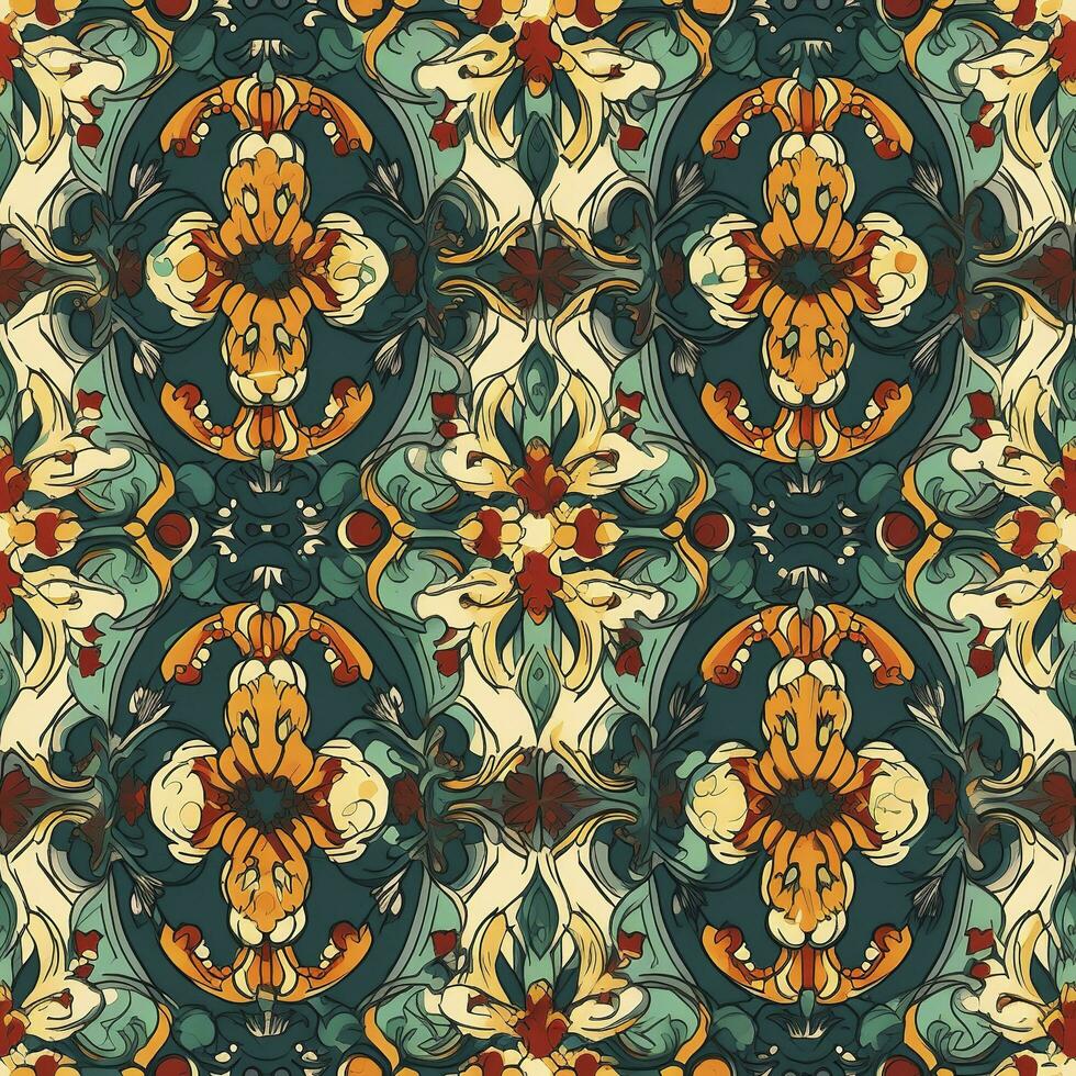 specify Pattern Painting,  abstract watercolor patterns, and seamless patterns. Modern stylish abstract texture. Seamless pattern with hand drawn, generate ai photo