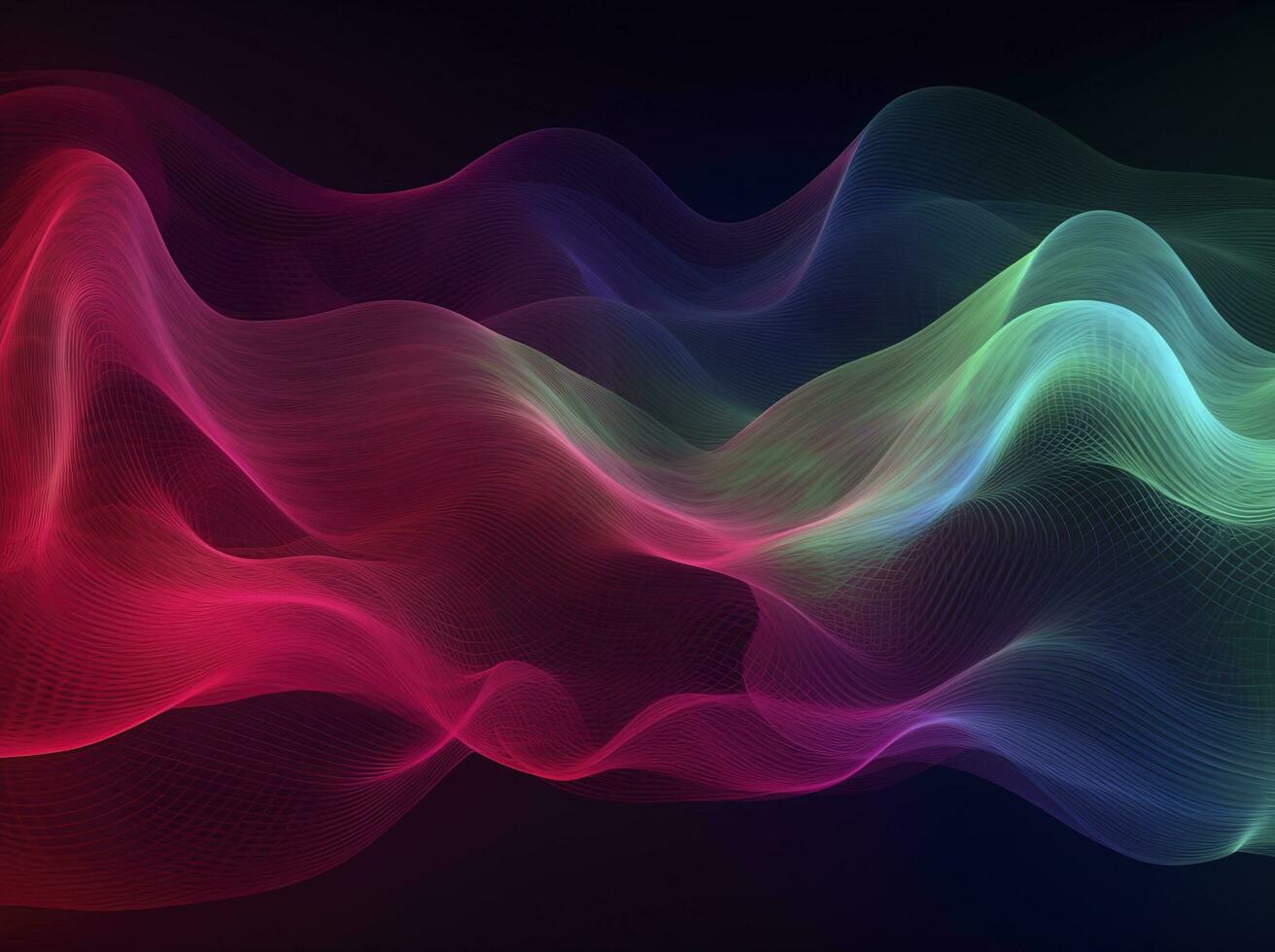 abstract wave background with blue, pink and black lines, in the style of light purple and red, uhd image, sparse backgrounds, smokey background, generate ai photo