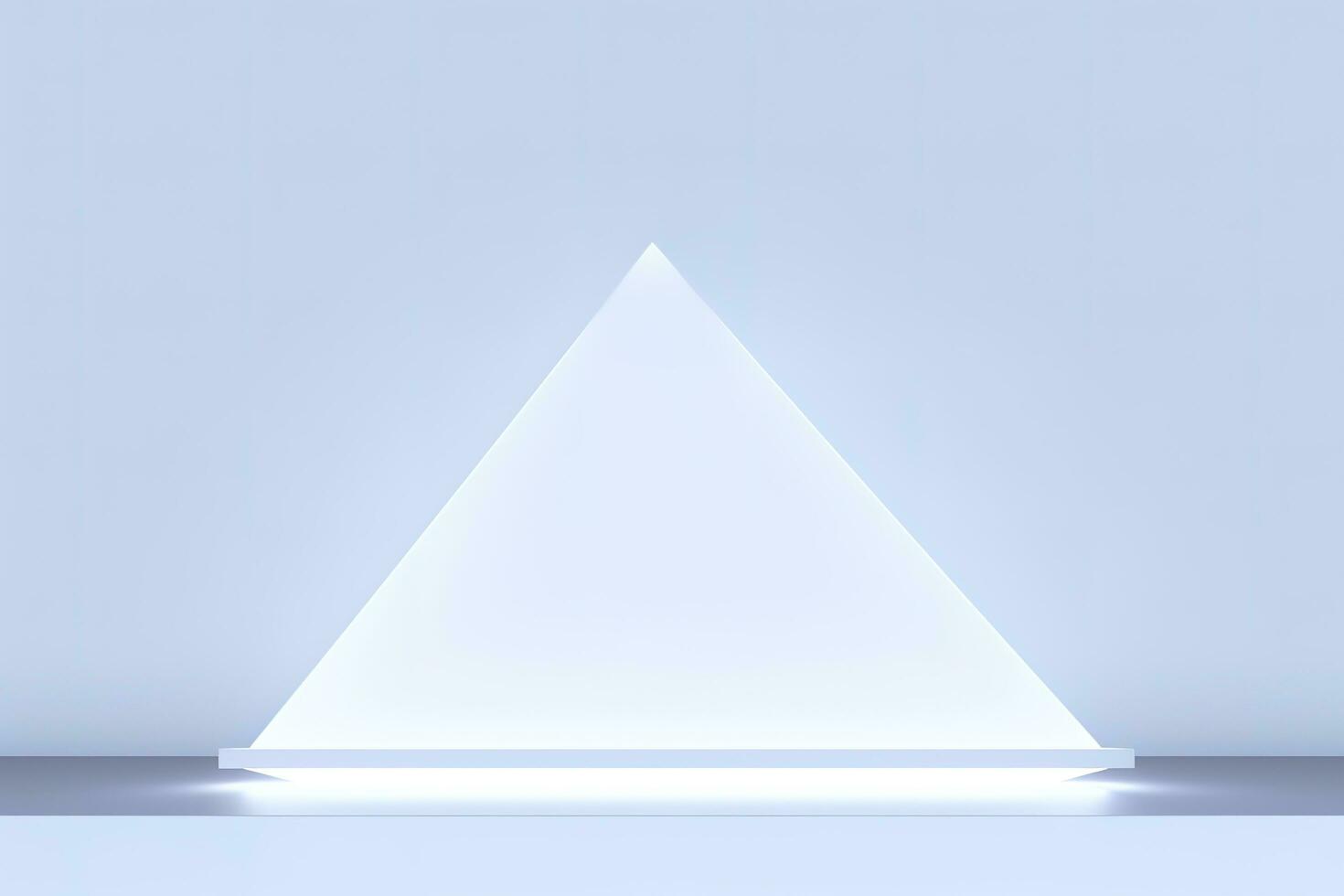 Realistic podium display with neon white lights, Product display background with light frame, White prodium product display with light effect, neon lights background, generate ai photo