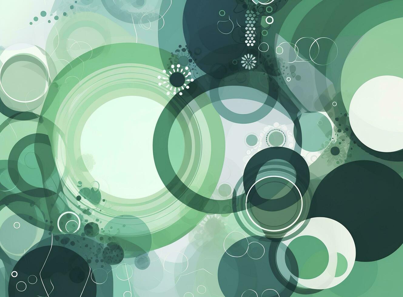 abstract circles background, in the style of green and blue, line and dot work, uhd image, xbox 360 graphics, flickr, white background, generate ai photo