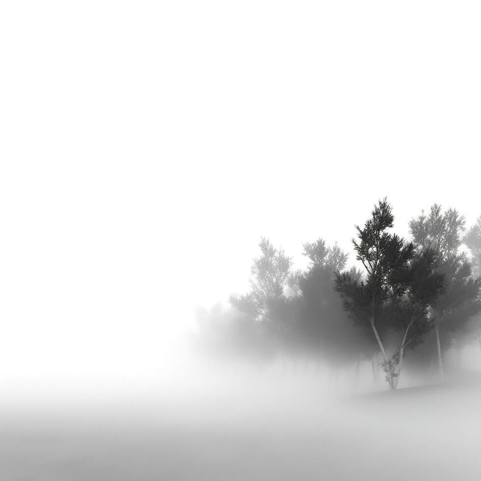 Fog isolated on white background, generate ai photo