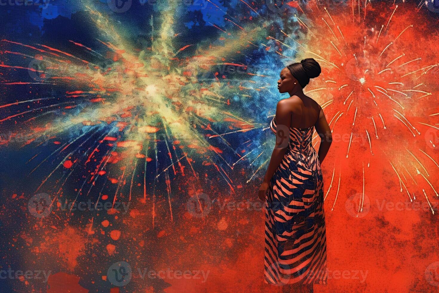 Freedom day Black people Independence day abstract illustration photo