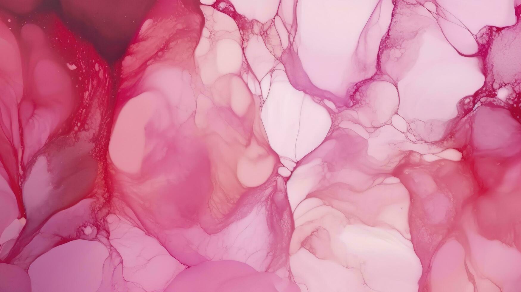 Abstract alcohol ink texture marble style background pink and gold texture, Pink abstract alcohol ink background fluid watercolor, generate ai photo
