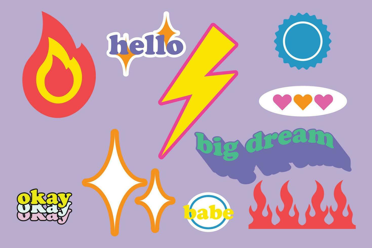Classic Retro Good Vibe Sticker vector