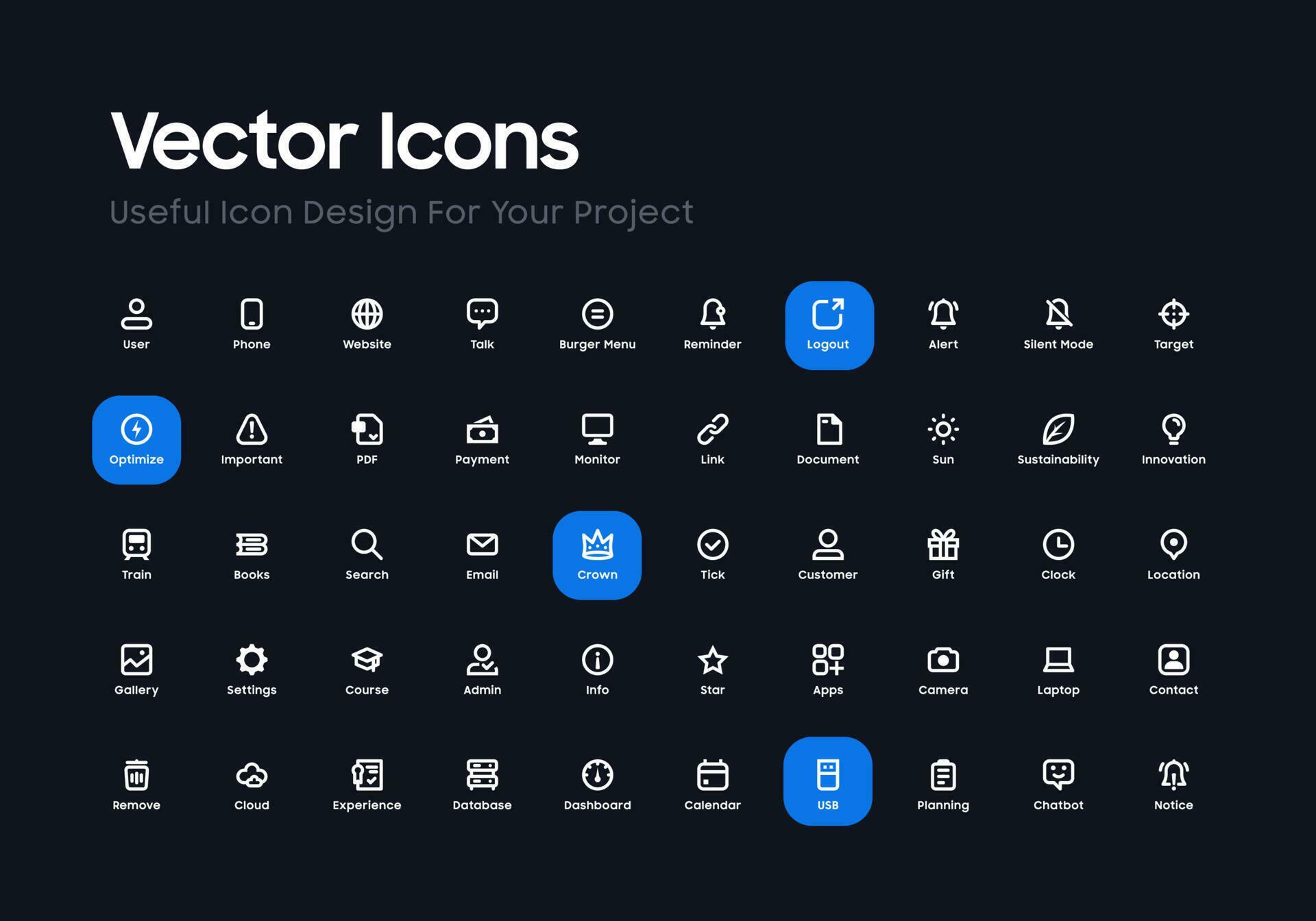 Cool and Minimalist UI UX Vector Icon Pack, A Great Choice To Enrich ...