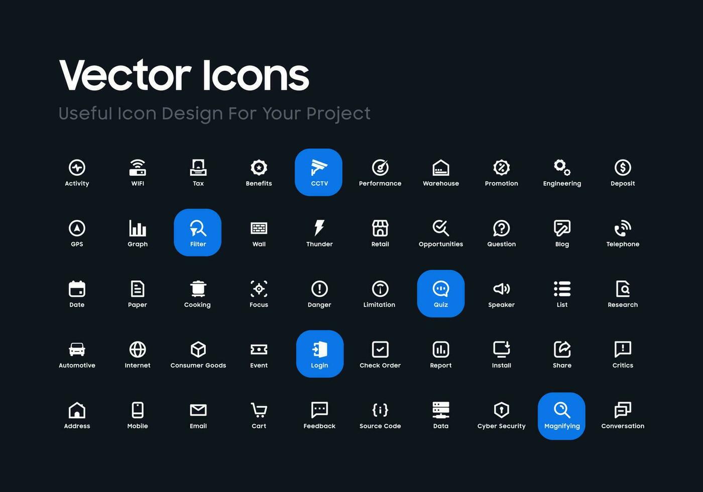 Simple and Cool User Interface Icon Set Collection For Various Design Needs. vector