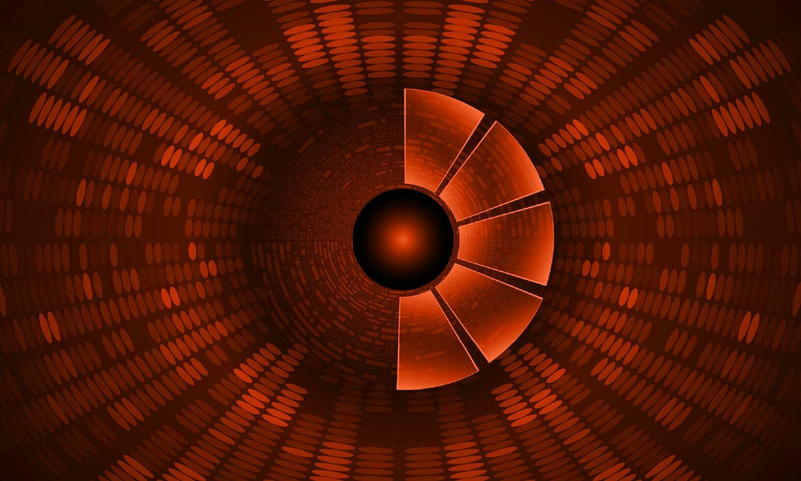 Modern Holographic Eye on Technology Background vector