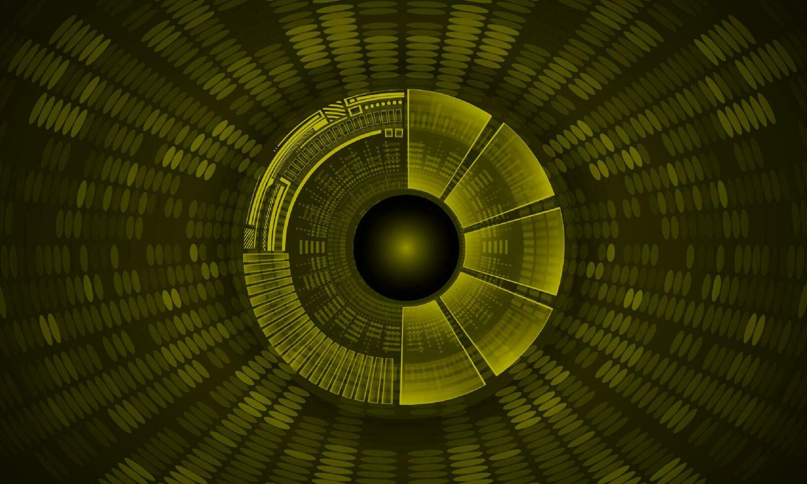 Modern Holographic Eye on Technology Background vector