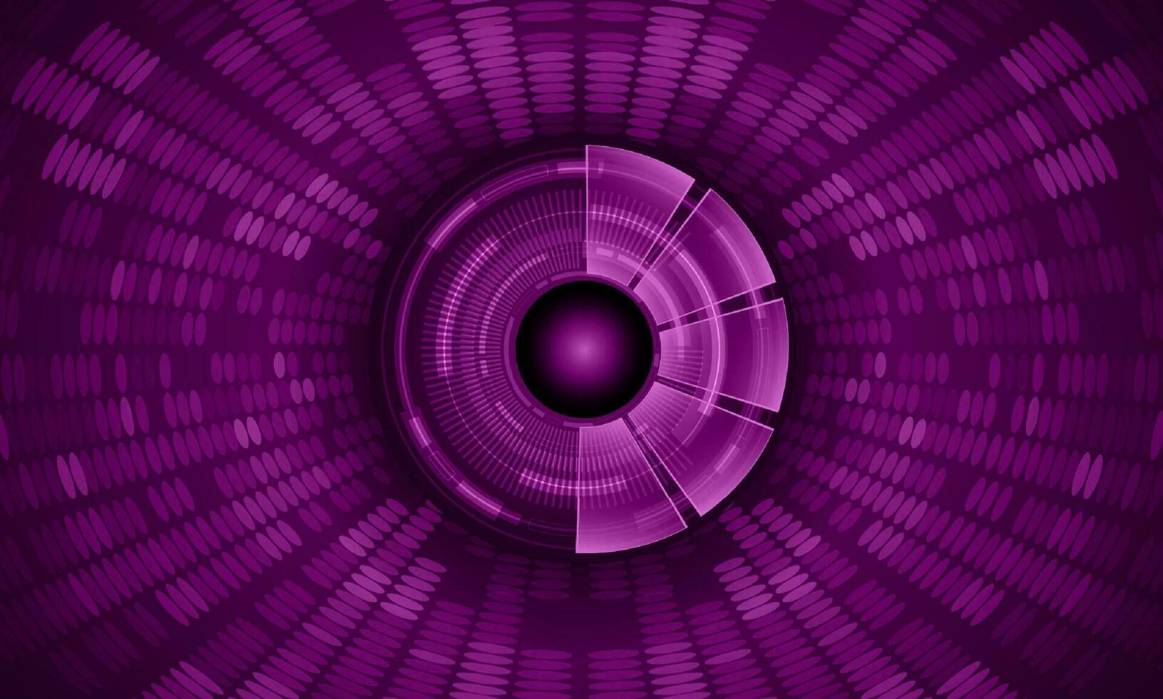 Modern Holographic Eye on Technology Background vector