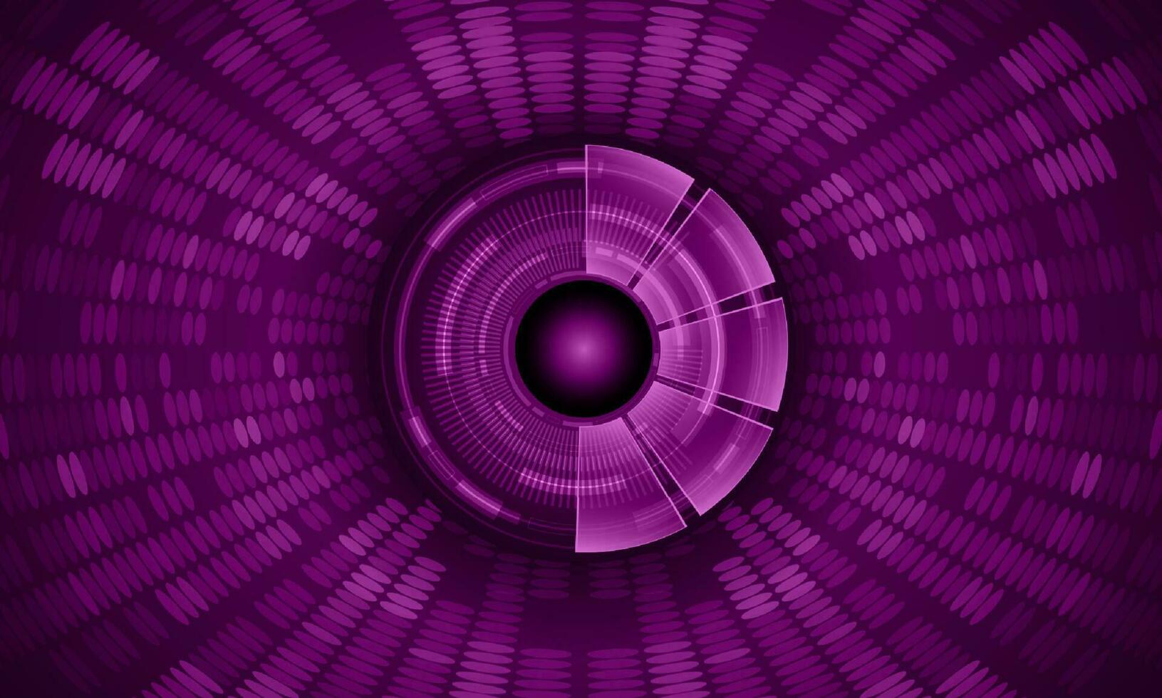 Modern Holographic Eye on Technology Background vector