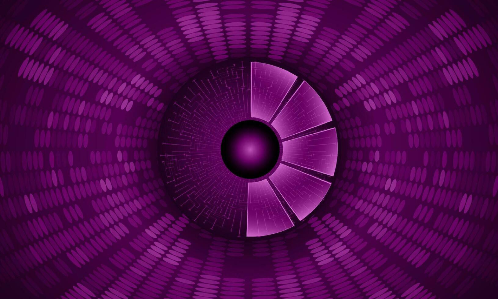 Modern Holographic Eye on Technology Background vector