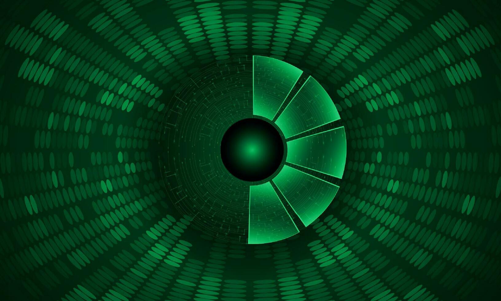 Modern Holographic Eye on Technology Background vector